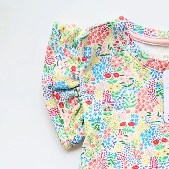 Gymboree Baby Girl Short Sleeves Floral Print Dress - Picture 3 of 7